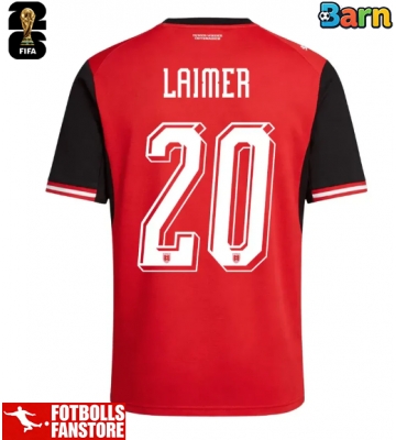 Österrike Konrad Laimer #20 Hemmatröja Barn VM 2026 Kortärmad (+ Korta byxor)